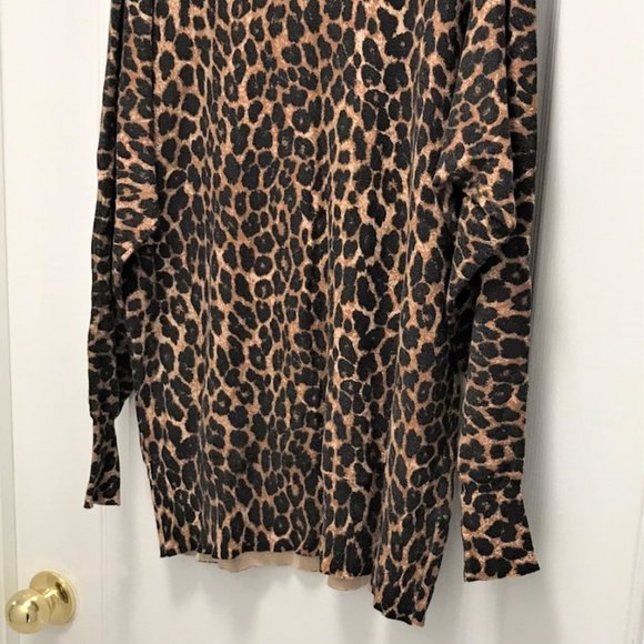 Laura Leopard Print Tunic Top Soft Warm Size XL - Picture 6 of 6